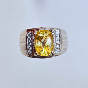 Yellow Sapphire Men's Ring