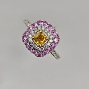 Intense Yellow Diamond Women Ring