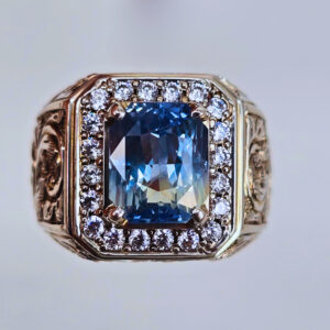 Bi-Colour Sapphire Men's Ring