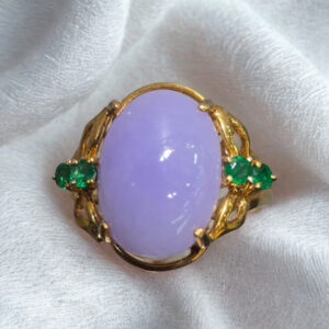 Lavender Jede Women Yellow Gold Ring 14K