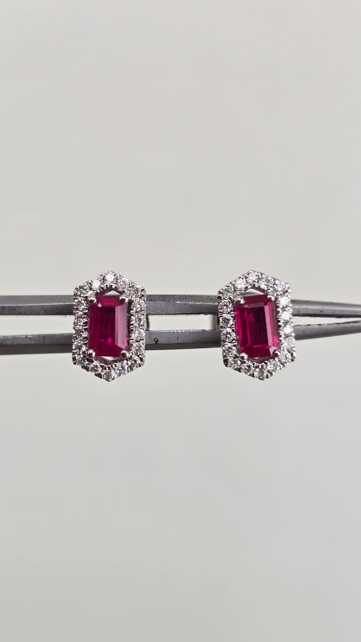 Natural Ruby Earring