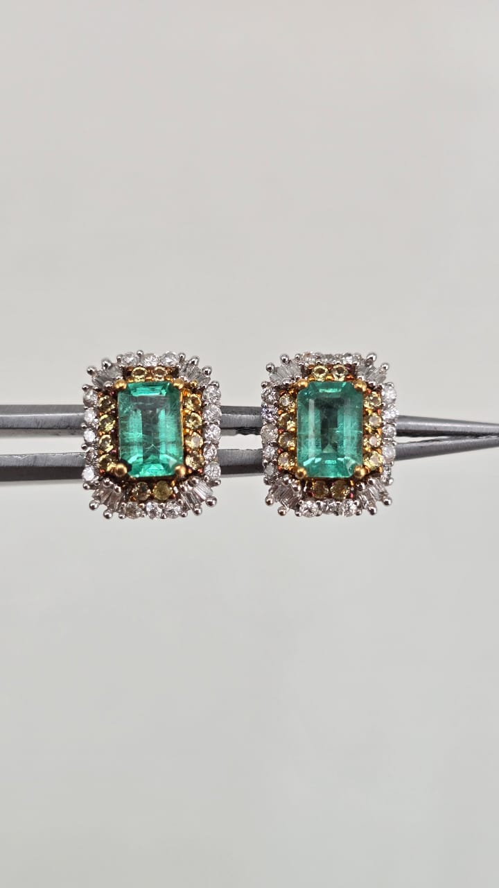 Natural Emerald Earring Zambia